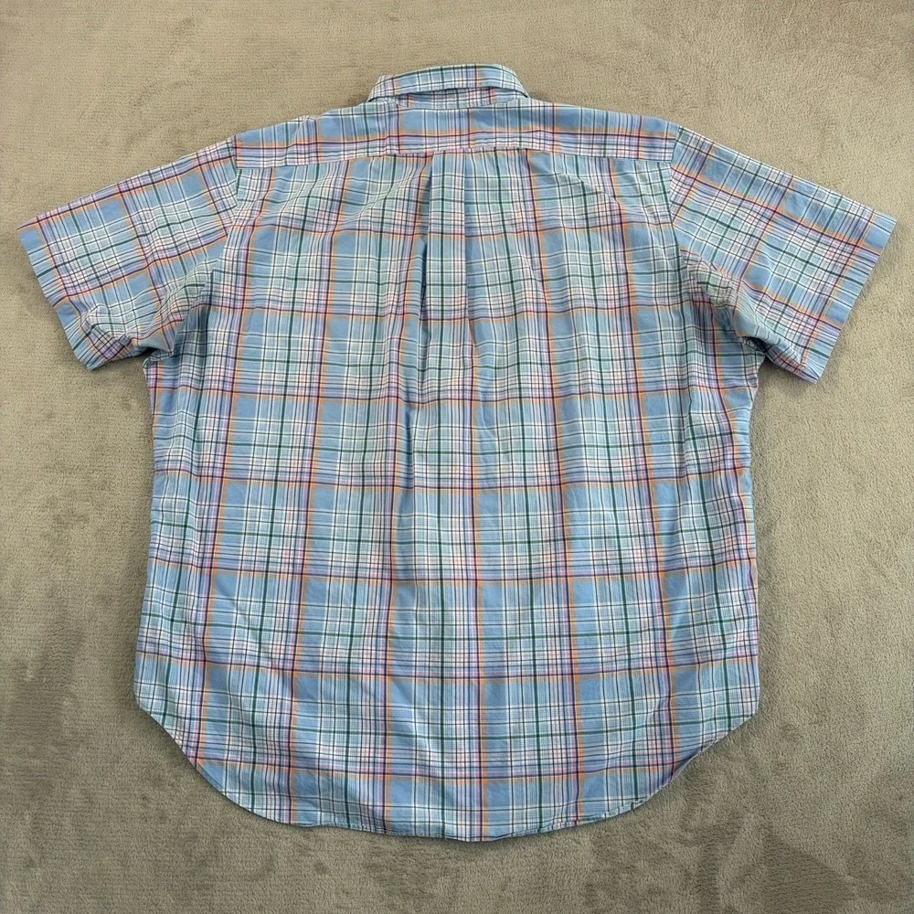 Polo Ralph Lauren Oxford Classic Fit Shirt Men 2XL Multi Plaid Pony‎ Preppy SS